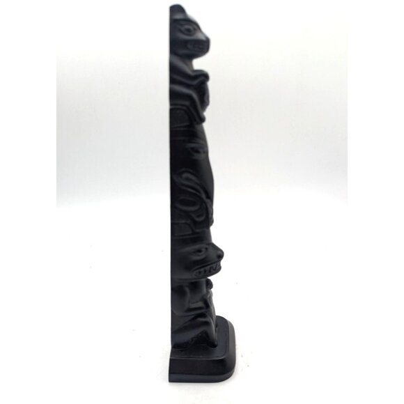 Vtg Native Haida Boma Totem Pole Resin Cast - Picture 3 of 10